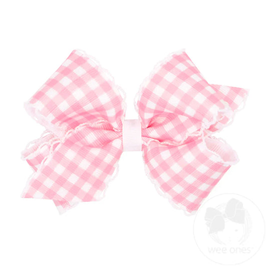 Medium Pink Gingham Moonstitch