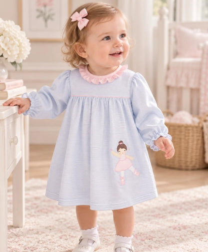 Ballerina Applique Knit Dress