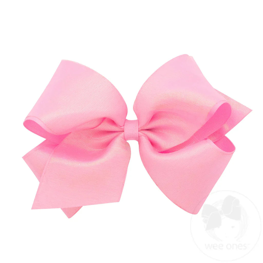 Med Sheer Bow | Pearl Pink