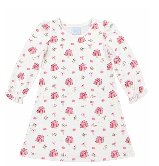 Long Sleeve Pippa Play Dress - Gobble Gobble